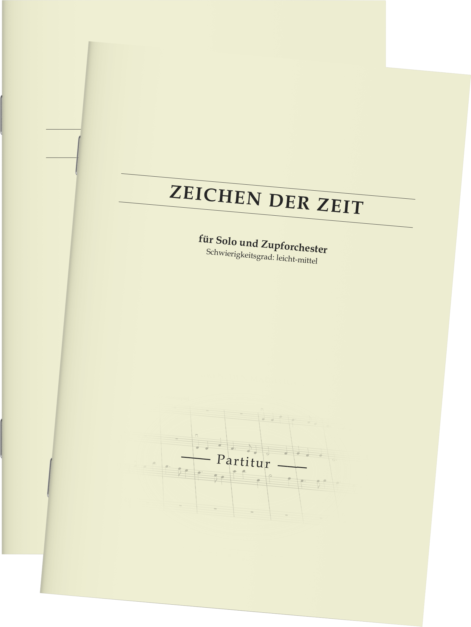 Partitur -Zeichen der Zeit