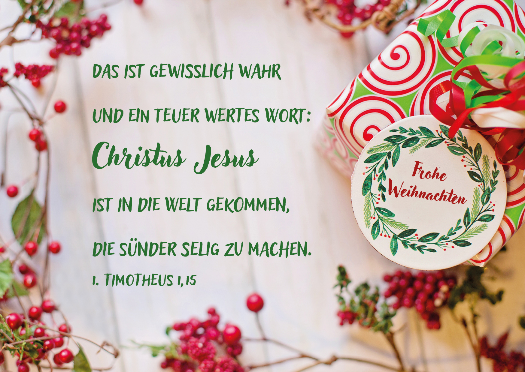 Postkarte – Frohe Weihnachten